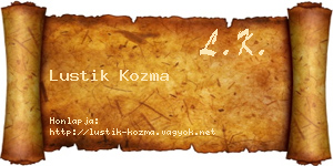 Lustik Kozma névjegykártya